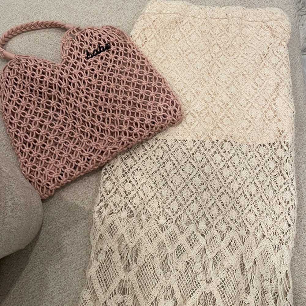 Zara Skirt with knit bag - new with tags size small